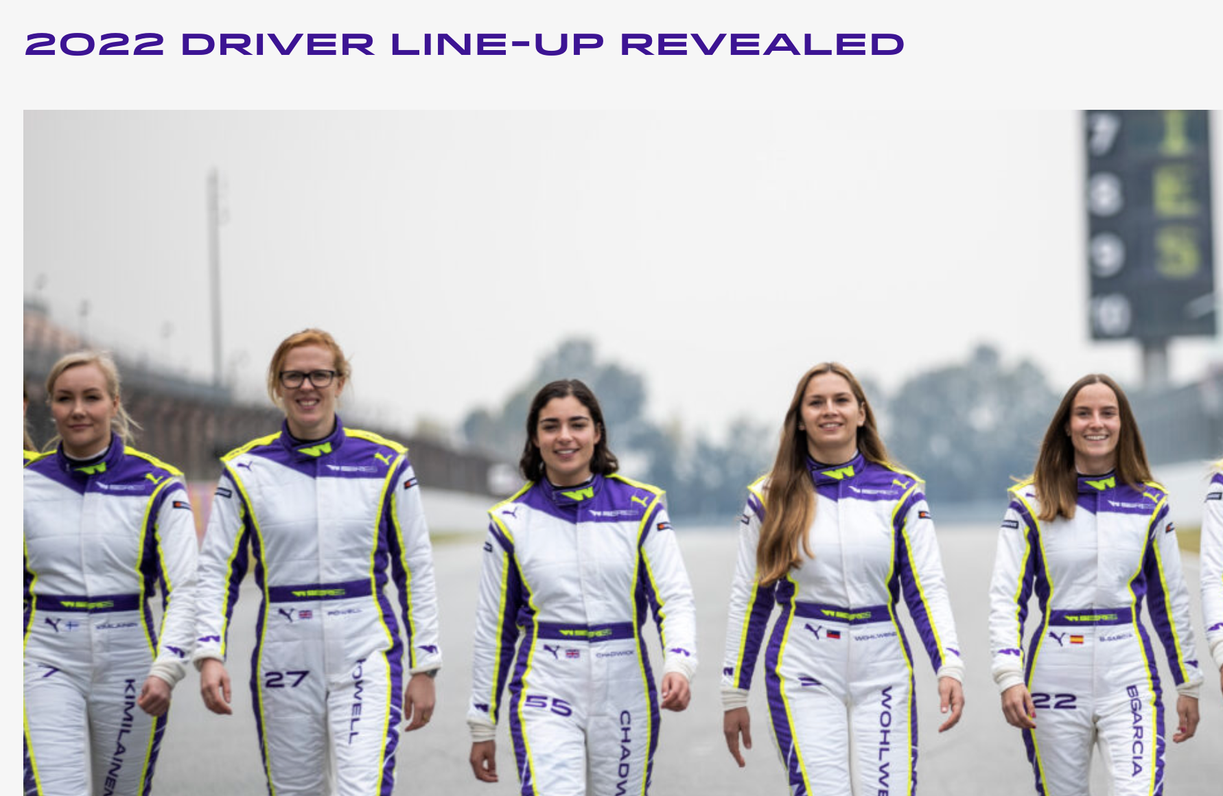 2022 W Seriesドライバーラインナップ決定! 【公式発表 2022 W Seriesドライバーラインナップ決定! 【公式発表